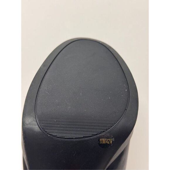 Alfani Boots Size 11 Black Almond Toe Faux Leather High Heel Side Zip NEW - Picture 8 of 10